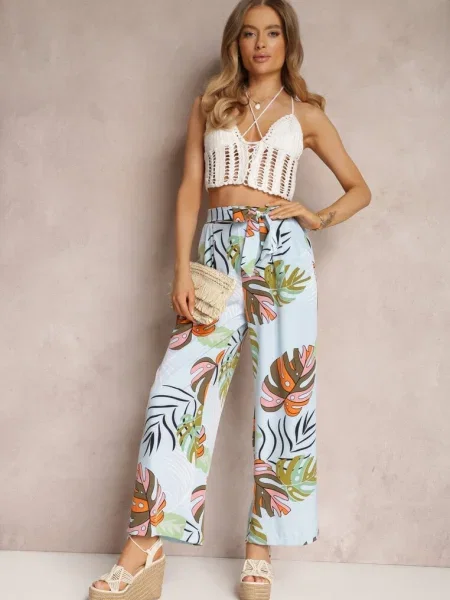 Pantaloni largi deschis Sofadia albastru