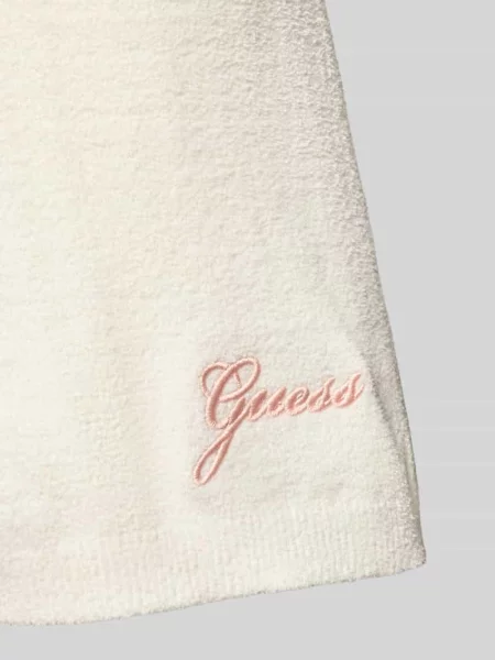 Szorty od piżamy z przeszyciem z logo Model ARIA' Guess białe