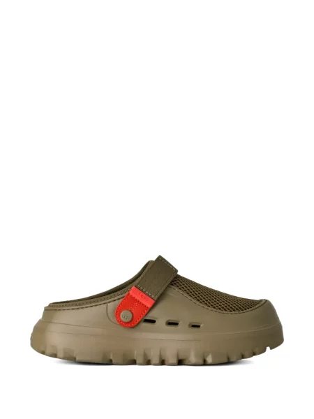 Papuci tip mules Ugg cu bretele verde