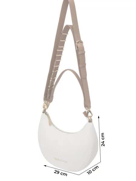 Ročna torba Valentino Alexia Bianco/Cuoio bela