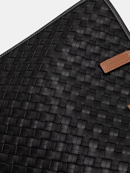 Tommy Hilfiger чанта tote дамска от имитация на кожа черно