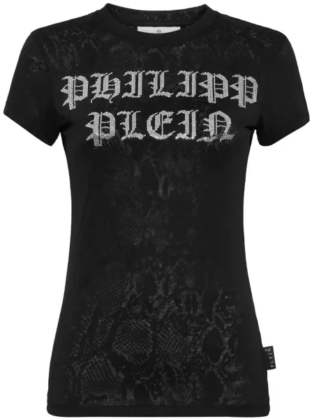 Tricou Philipp Plein de cristal negru