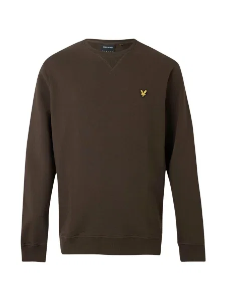 Mikina bez kapucne Lyle & Scott s okrúhlym výstrihom hnedá