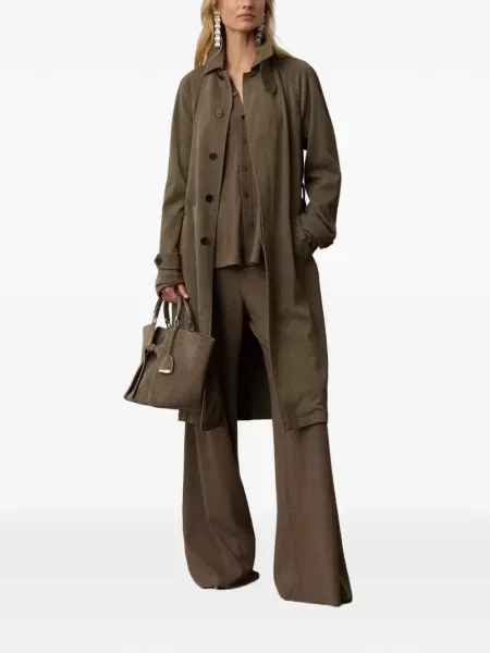 Cu centură palton Ralph Lauren Collection de lână maro