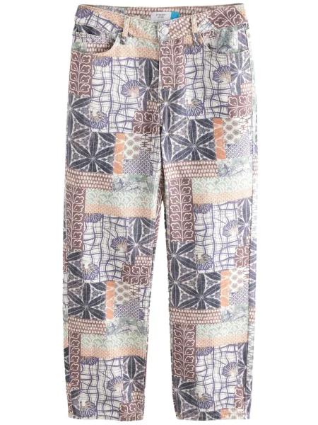 Next Jeans albastru / galben / verde deschis alb