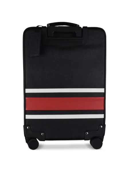 Valiză Prada din piele cu dungi cu autograf negru