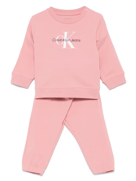 Komplet dresowy dziecięcy Calvin Klein różowy