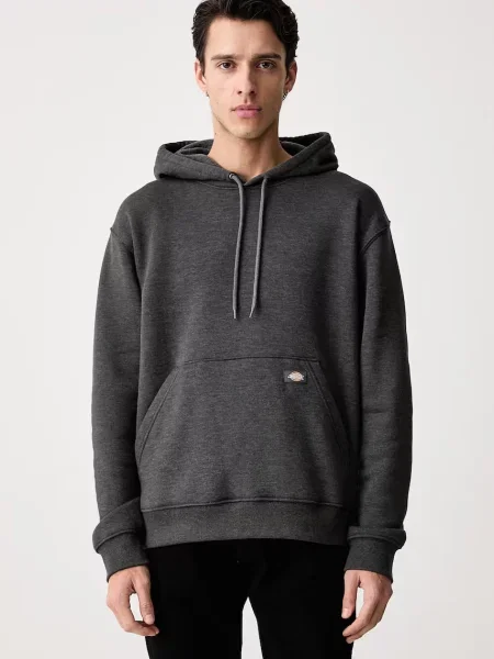 Dickies mikina s kapucí s bavlnou šedá