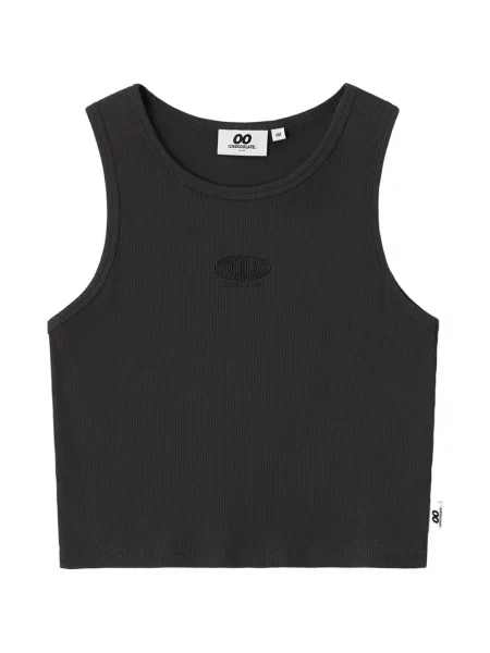 Top Chocoolate cu broderie gri