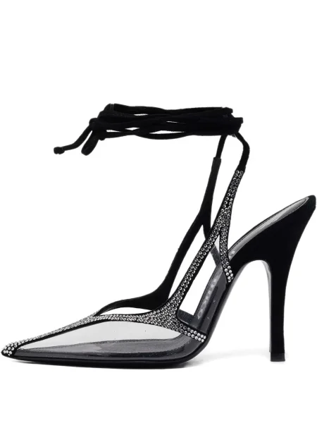 Pantofi cu toc The Attico de cristal negru