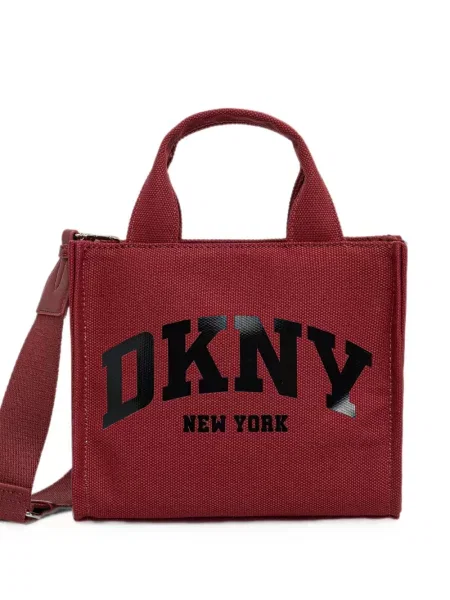 Geantă shopper Dkny cu imagine din canvas roșu