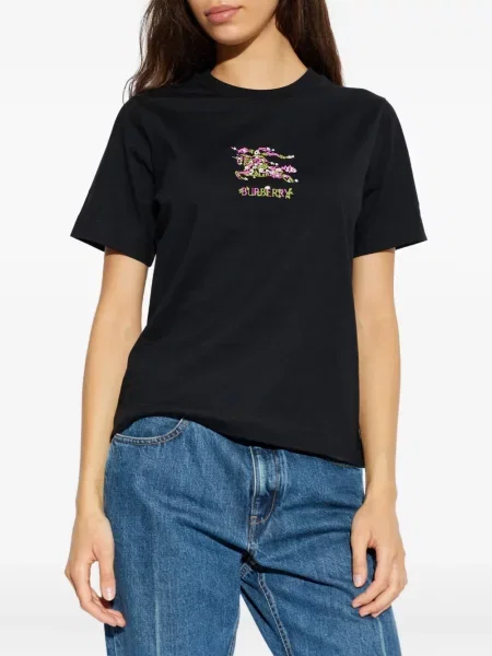 Tricou Burberry cu model floral negru