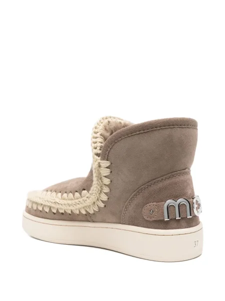 Botine Mou din piele de căprioară gri