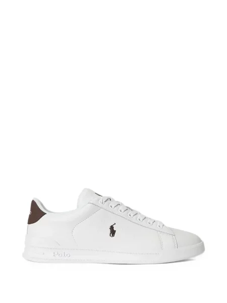 Кожени боти Polo Ralph Lauren бродирани бяло