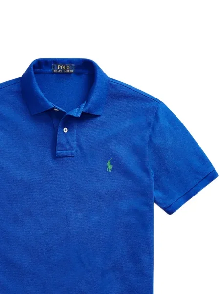 Matlasat tricou polo Polo Ralph Lauren cu decolteu rotund cu autograf roșu