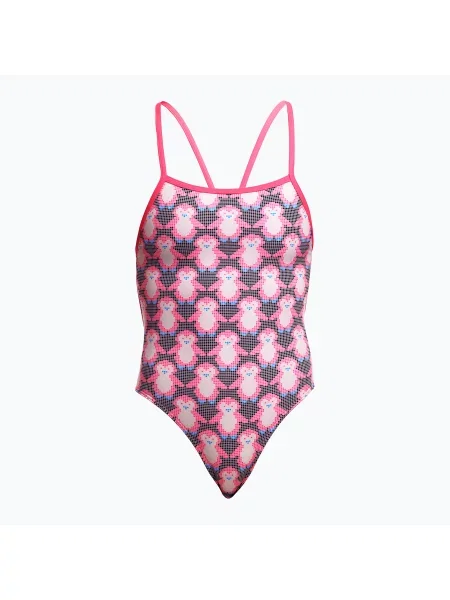 Дамски бански костюм от една част Funkita Strength One Piece pen guy розово