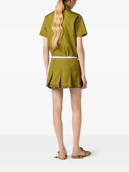Cămașă Miu Miu din poplin verde