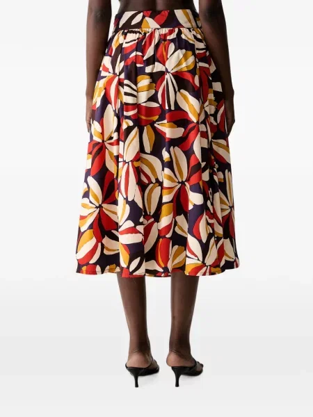 Fustă midi Benetton cu model floral cu imagine violet