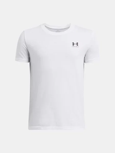 Tricou copii Under Armour alb