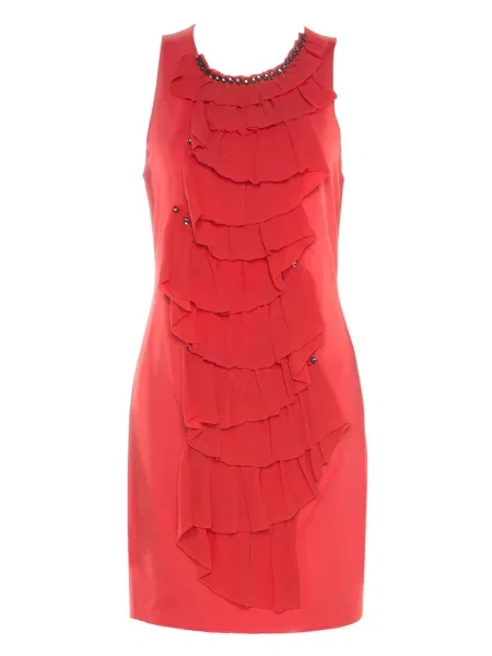 Mała sukienka mini 3.1 Phillip Lim z falbankami garniturowa czerwona