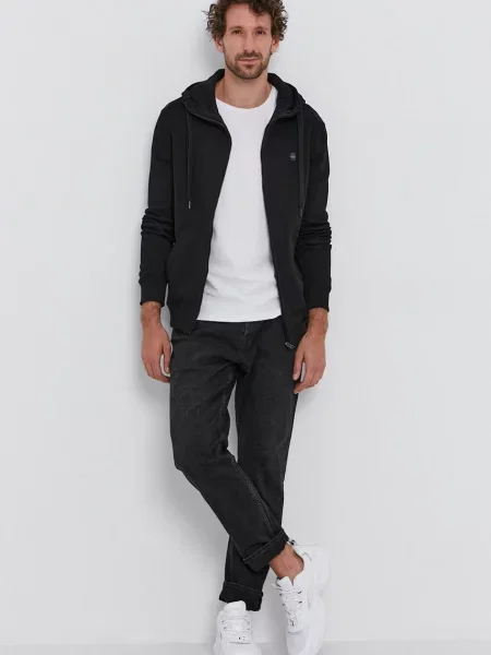 G-Star Raw bluza z kapturem gładka czarny