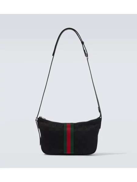 Geantă crossbody Gucci din canvas mini negru