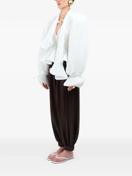 Pantaloni Rowen Rose plisate roz