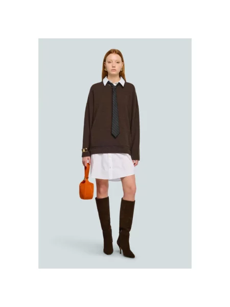 Sweter Semicouture brązowy