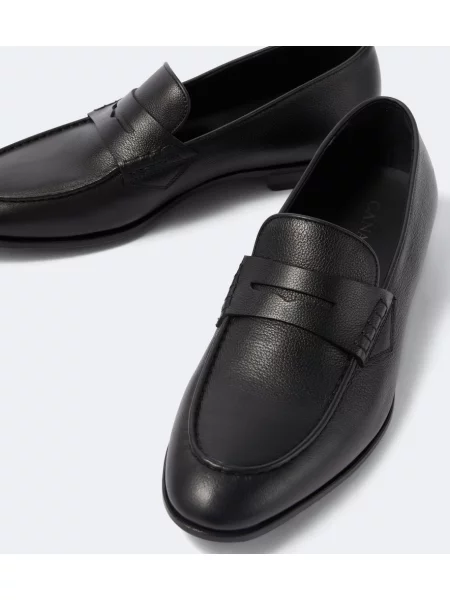 Pantofi loafer Canali din piele negru