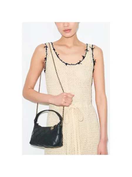 Torebka Tory Burch skórzana pikowana czarna