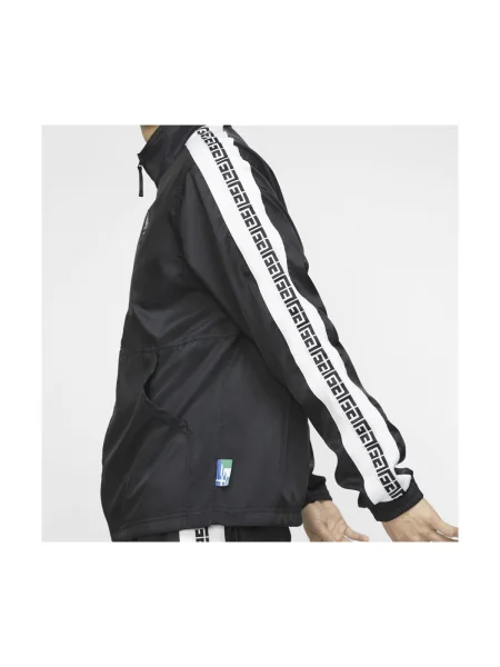 Geacă Nike alergare negru