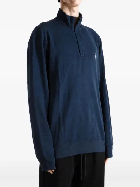 Sweter Polo Ralph Lauren w kratę tweedowy z kołnierzem brązowy