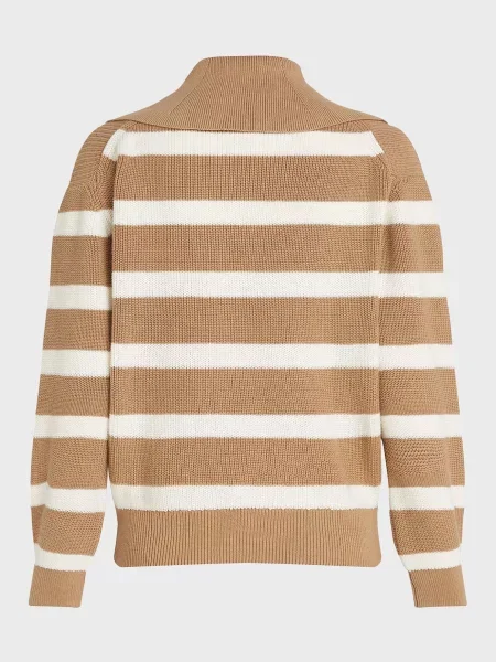 У смужку светр Tommy Hilfiger бежевий