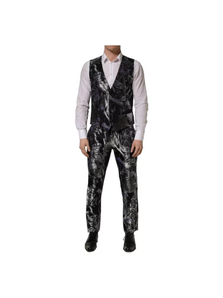 Garnitur Dolce And Gabbana żakardowy czarny