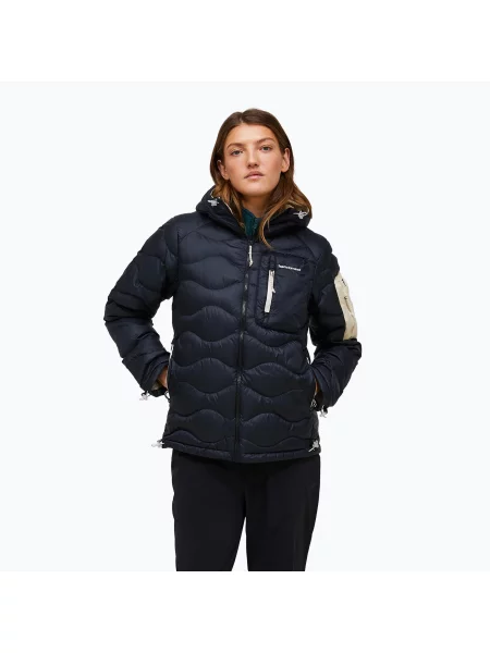 Geacă cu puf pentru femei Peak Performance Helium Utility Down black/sand fog negru
