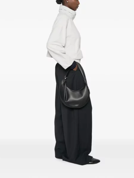 Kožená kabelka Emporio Armani černá