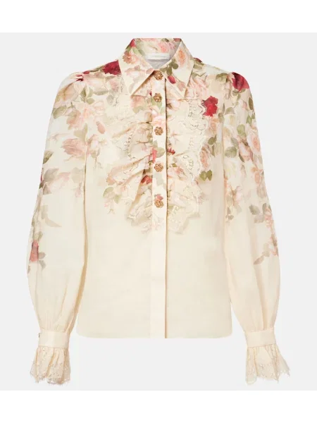 Bluză Zimmermann cu model floral bej