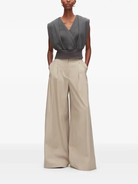 Top 3.1 Phillip Lim cu decolteu în V gri