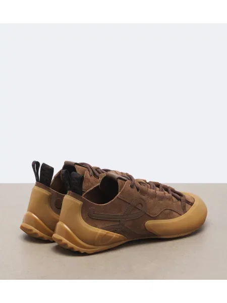 Sneakerși Loewe din piele de căprioară maro