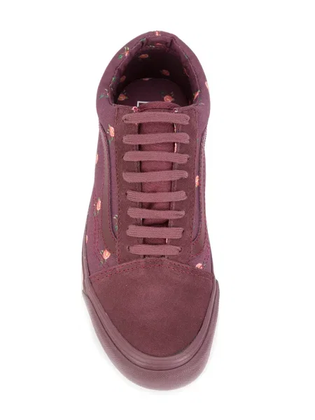 Sneakerși Vans cu model floral roșu