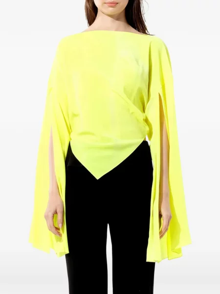 Top Balenciaga din crep galben