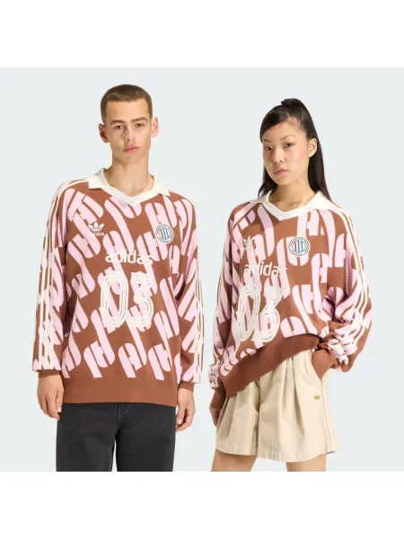 Sweatshirt adidas ADICOLOR BLOKECORE POLO UNISEX Preloved Brown S różowe