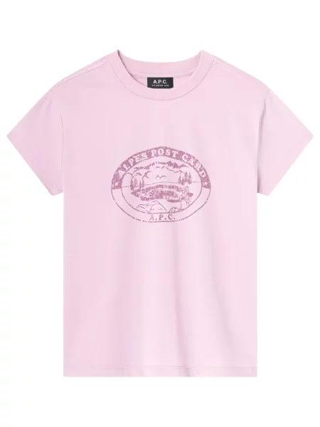 Tricou A.p.c. cu imagine roz