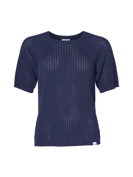 Dzianinowy sweter Lind niebieski