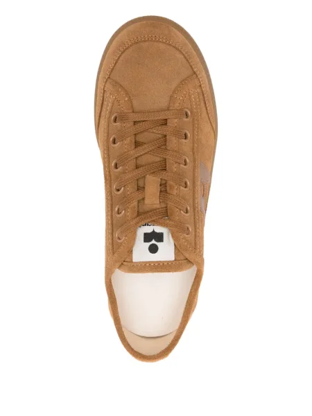 Sneakerși Isabel Marant cu șireturi din piele de căprioară maro