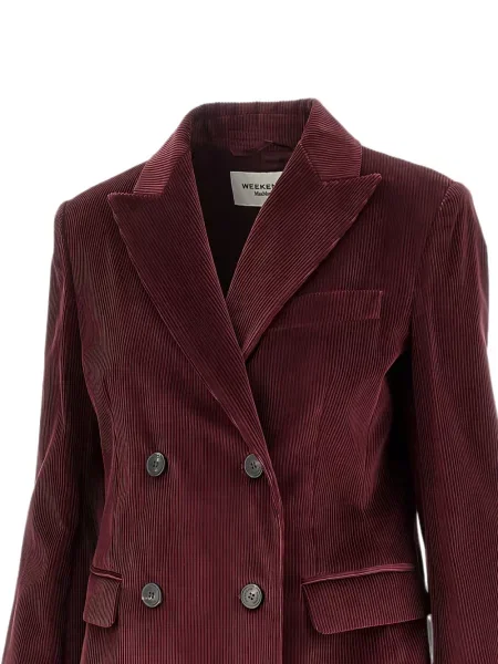 Sacou Weekend Max Mara de catifea cord roșu