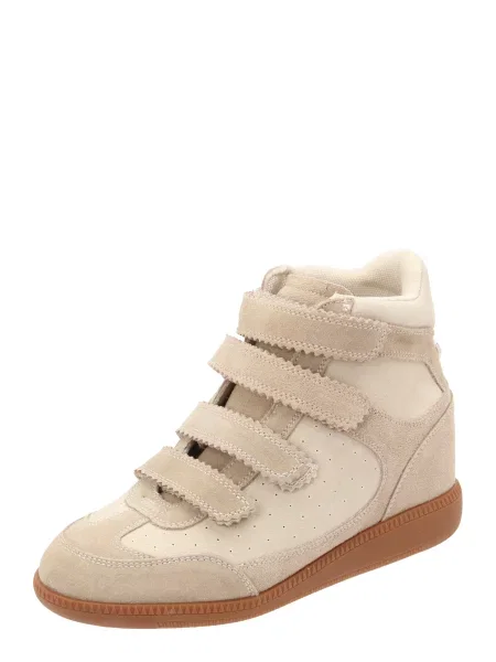 Steve Madden sneakers din piele intoarsă Mustang alb