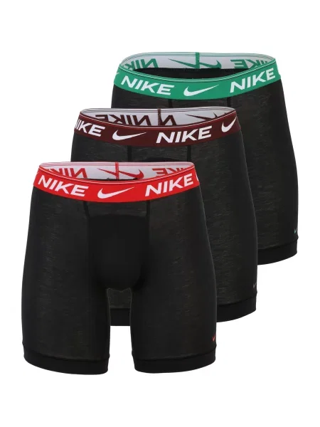 NIKE Underwear Boxeri gri metalic / verde / roșu alb