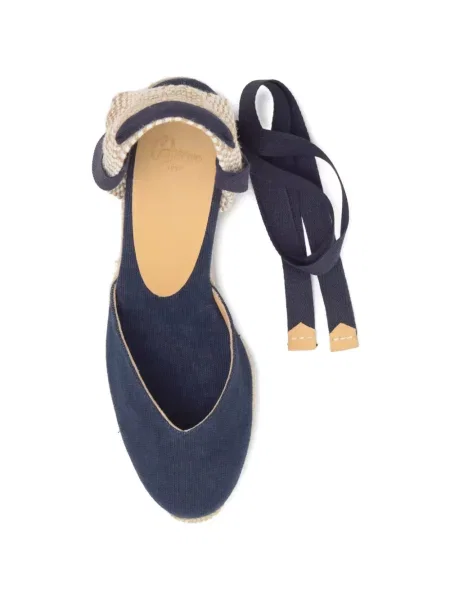 Espadrile Castaner cu pană din canvas albastru
