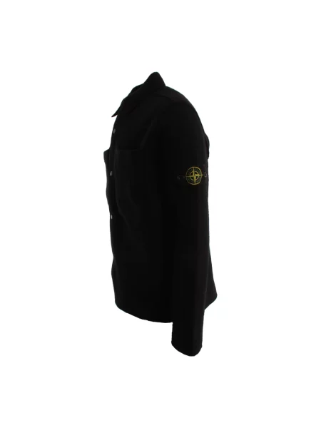 Sweter Stone Island wełniany z kamieniami czarny